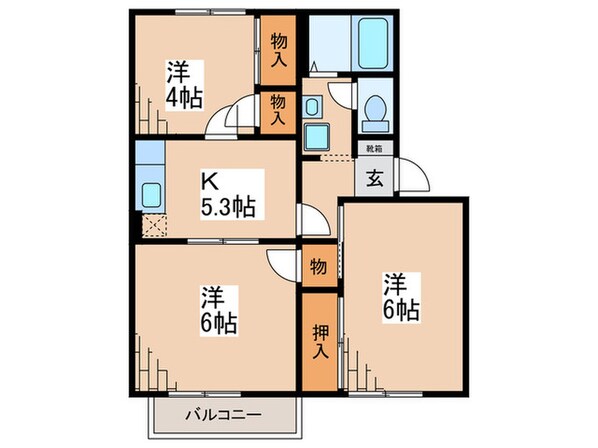 レジデンスラ－クヒルの物件間取画像